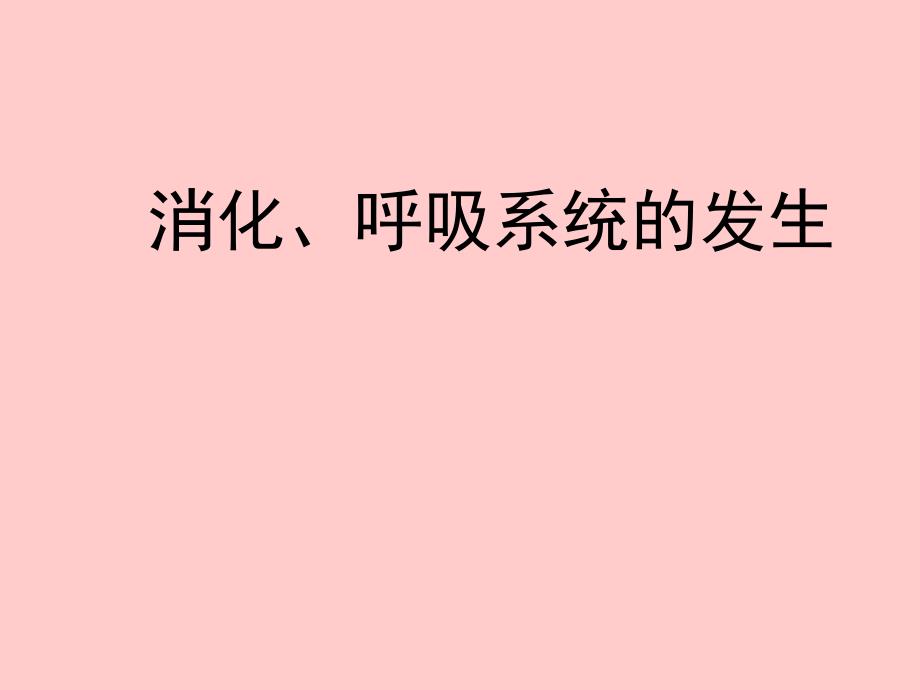 【医学ppt课件】消化、呼吸系统的发生_第1页