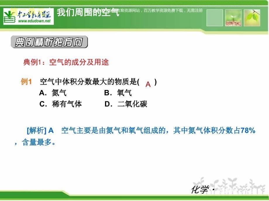 2012秋新人教版化学九上第二单元《我们周围的空气》ppt复习课件_第5页