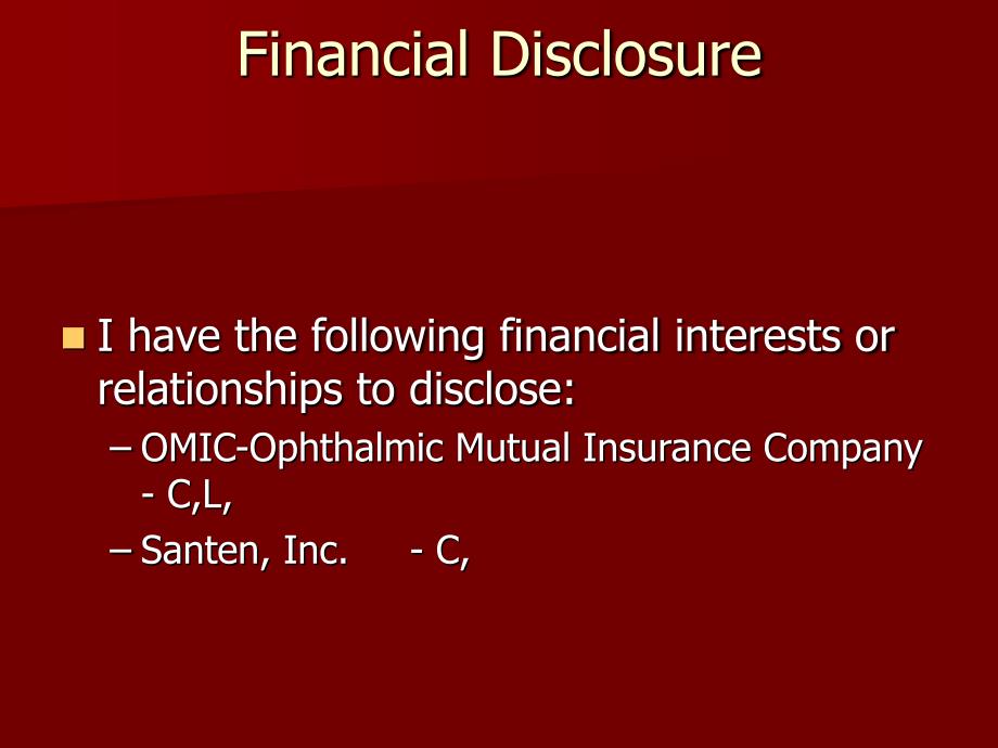 【医学ppt课件】financial disclosure_第1页