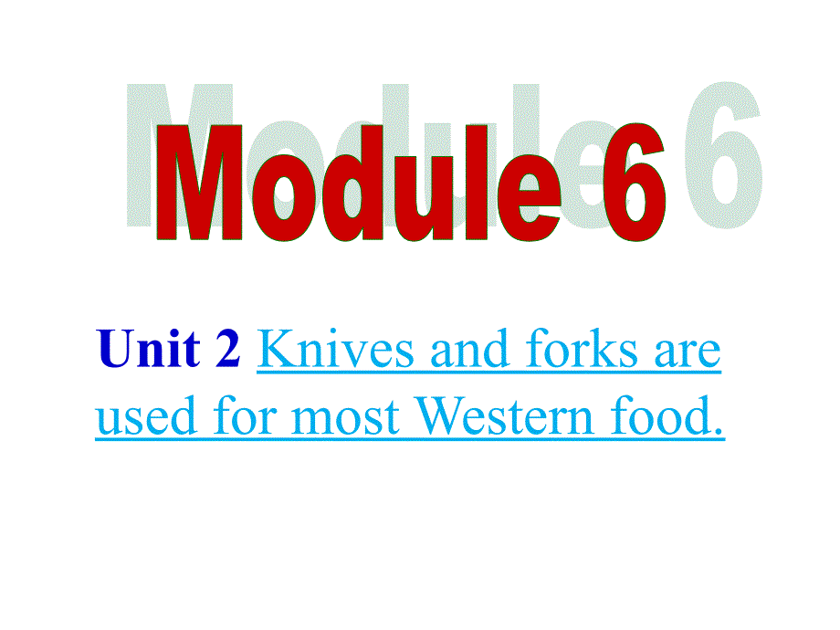 2017年九年级英语下册 module 6 unit 2 knives and forks are used for most western food课件 （新版）外研版_第1页