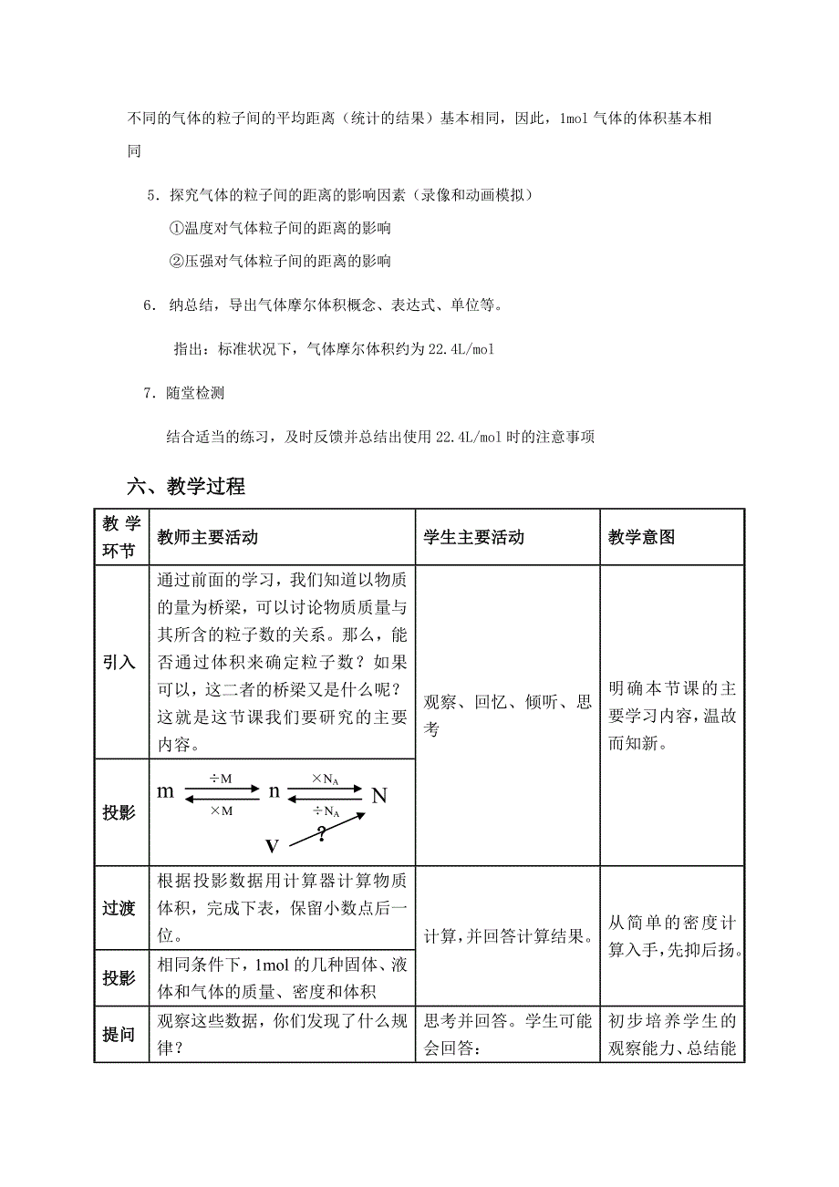 关于《气体摩尔体积》的教学设计和教学反思_第3页