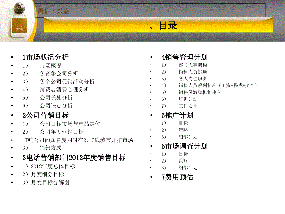 装饰公司电话营销部工作计划书课件_第2页