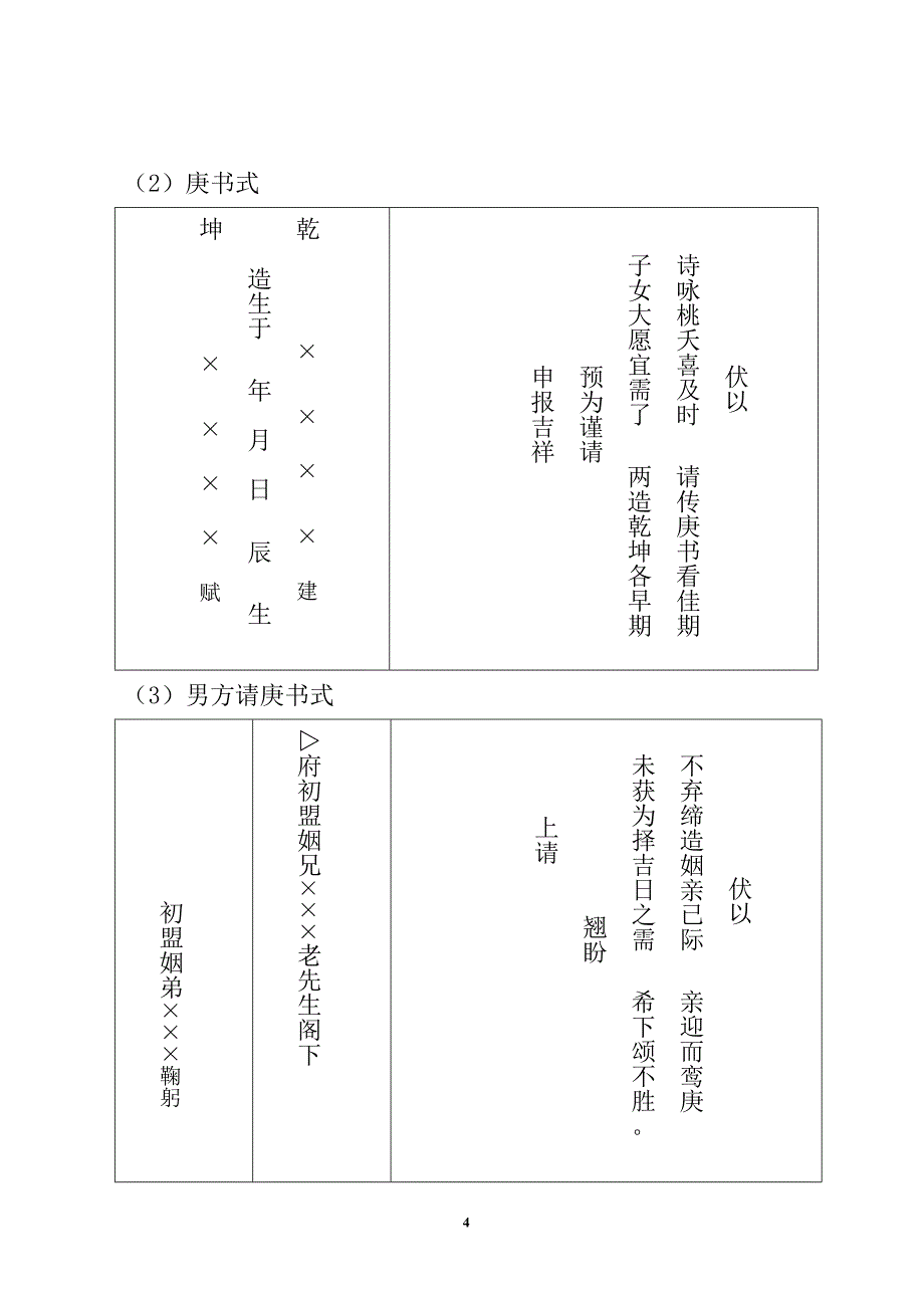 农村结婚常用格式_第4页