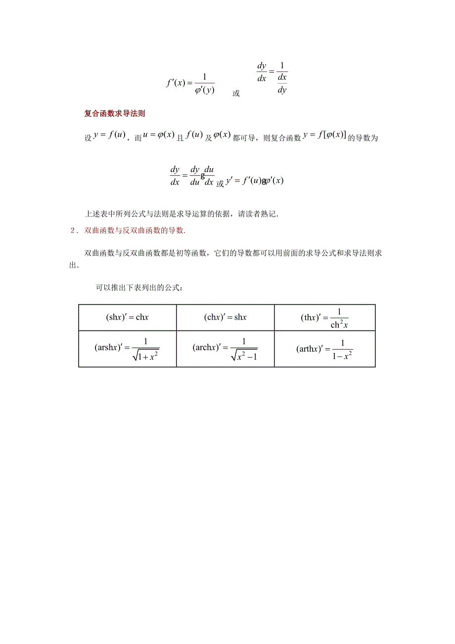 常用的基本求导法则与导数公式_第2页