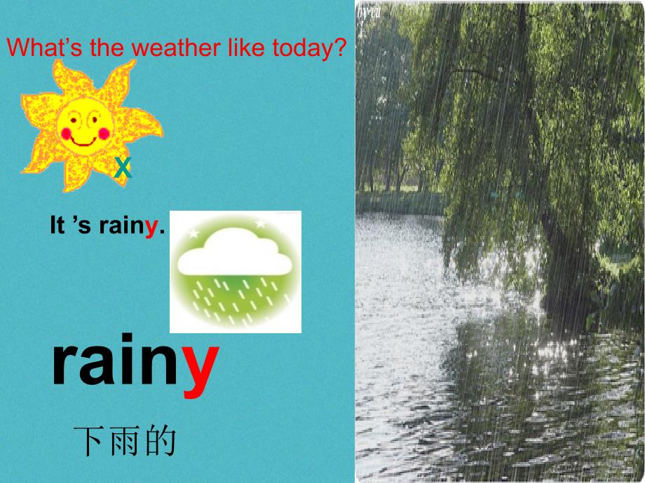 五年级英语下册 unit 5 whats the weather like today课件 陕旅版_第4页