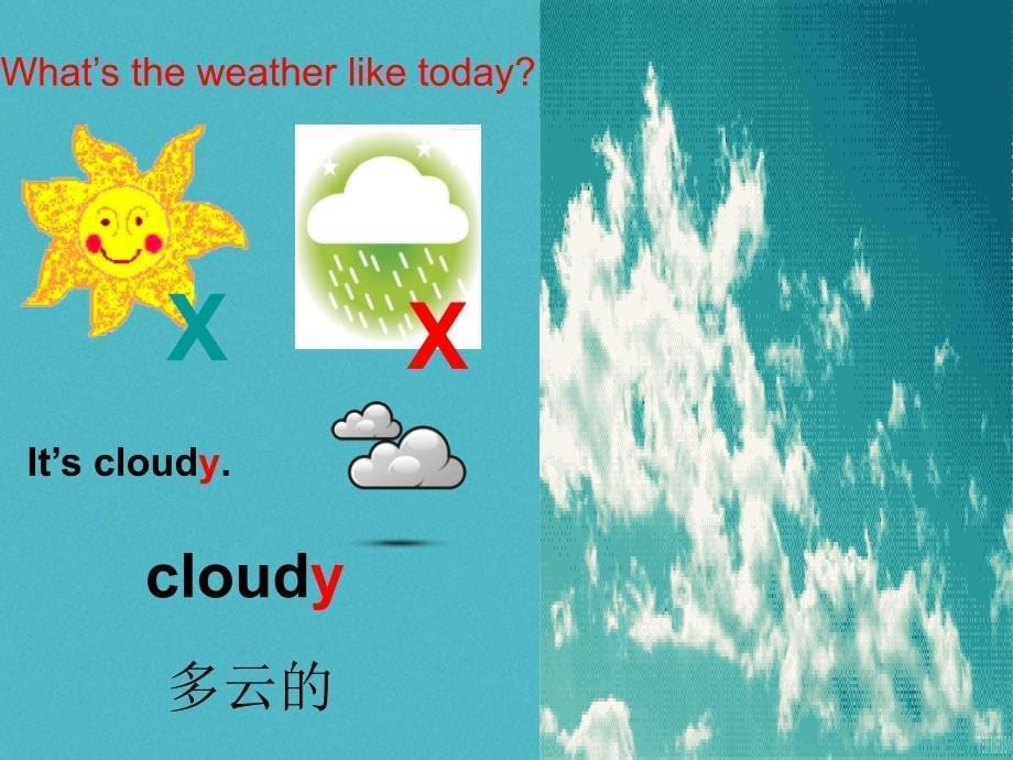 五年级英语下册 unit 5 whats the weather like today课件 陕旅版_第5页