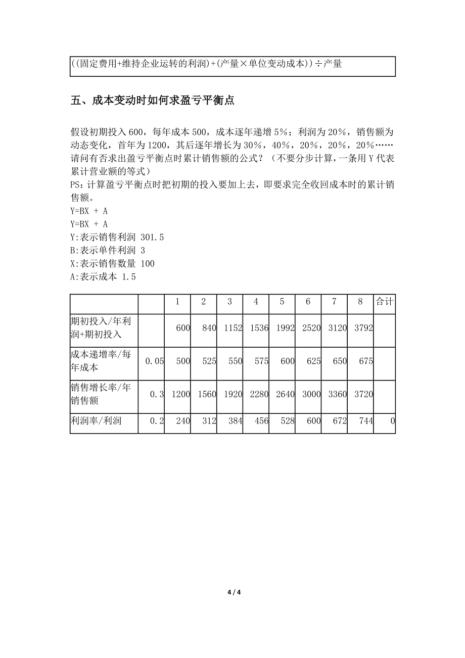 盈亏平衡点计算方法_第4页