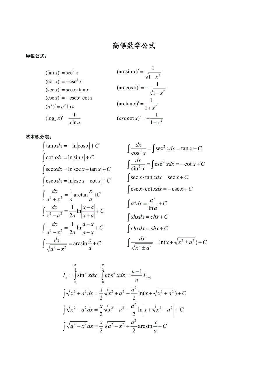 考研数学三大公式_第1页