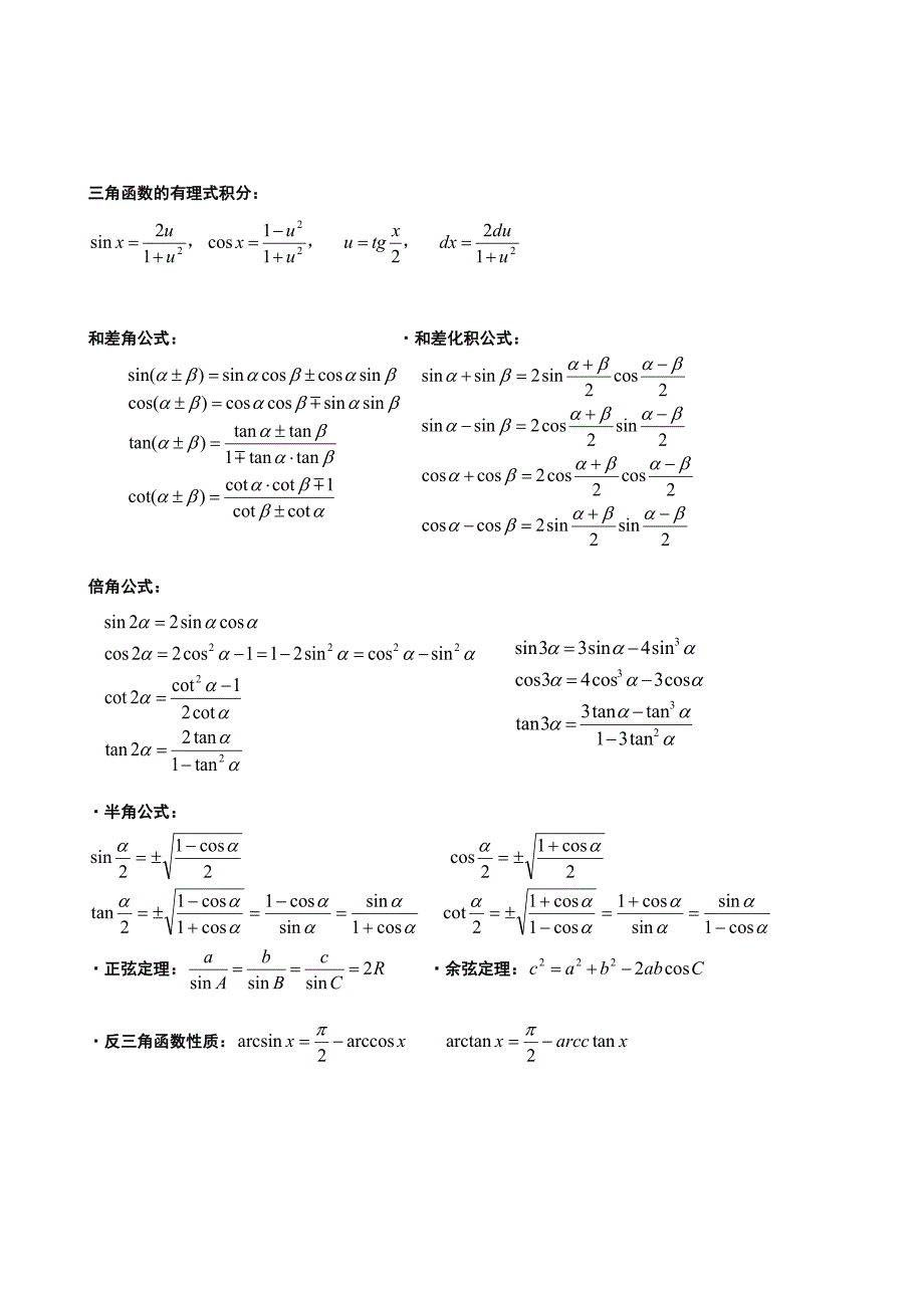 考研数学三大公式_第2页