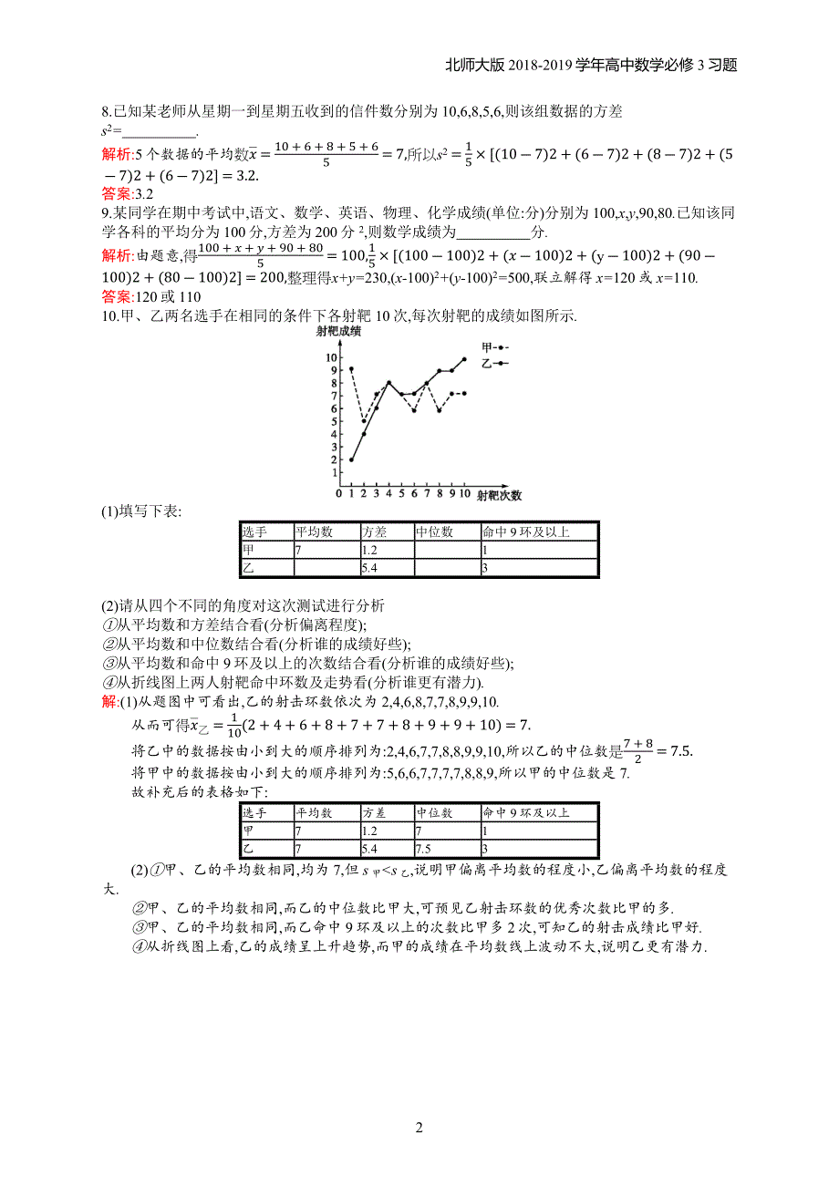 2018年高中数学北师大版必修3第1章统计 1.4习题含解析_第2页