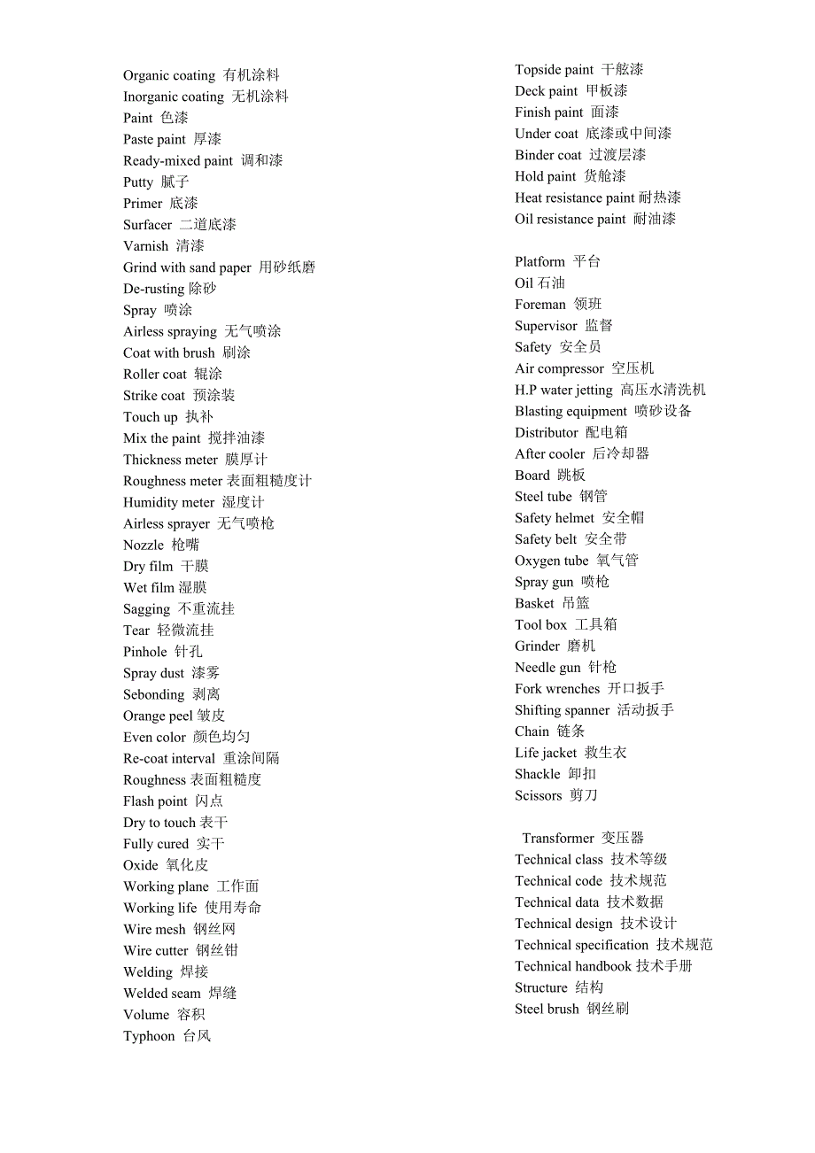 涂装中英文对照_第2页