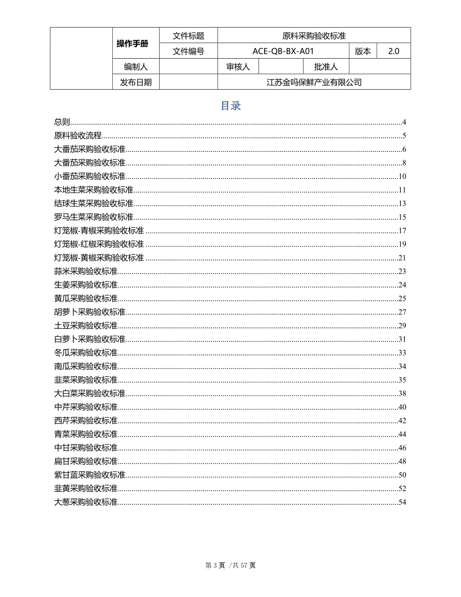 蔬菜生鲜企业验收标准_第3页