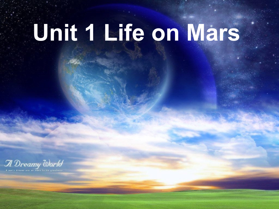 最新中考英语ah名校联盟ha江苏省无锡市前洲中学九年级英语 unit 1 life on mars welcome to the unit  vocabularly 课件_1_第1页