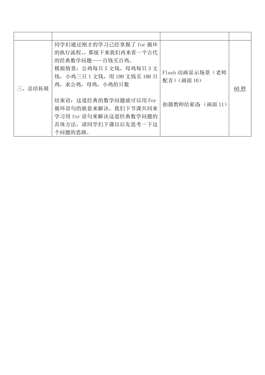 认识for语句(微课脚本初稿)_第4页