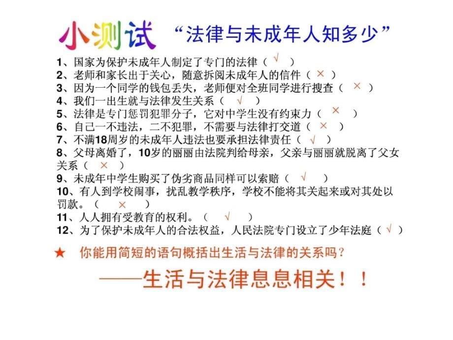 七年级政治下册第七单元法律护我71_特殊保护 优秀课件粤教版_第5页