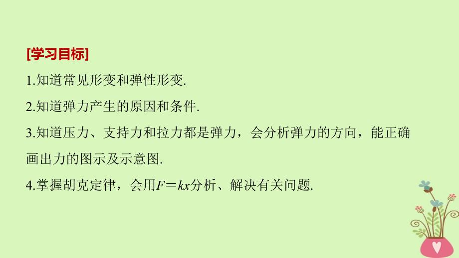 2018-2019高中物理 第三章 研究物体间的相互作用 第一节 探究形变与弹力的关系课件 粤教版必修1_第2页