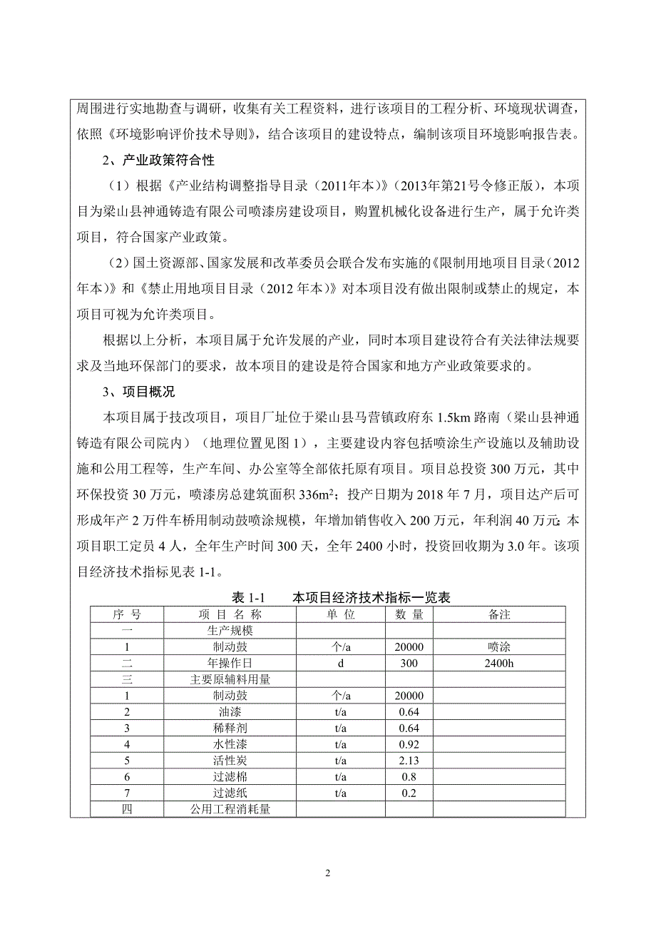 梁山县神通铸造有限公司喷漆房建设项目环境影响报告表_第4页