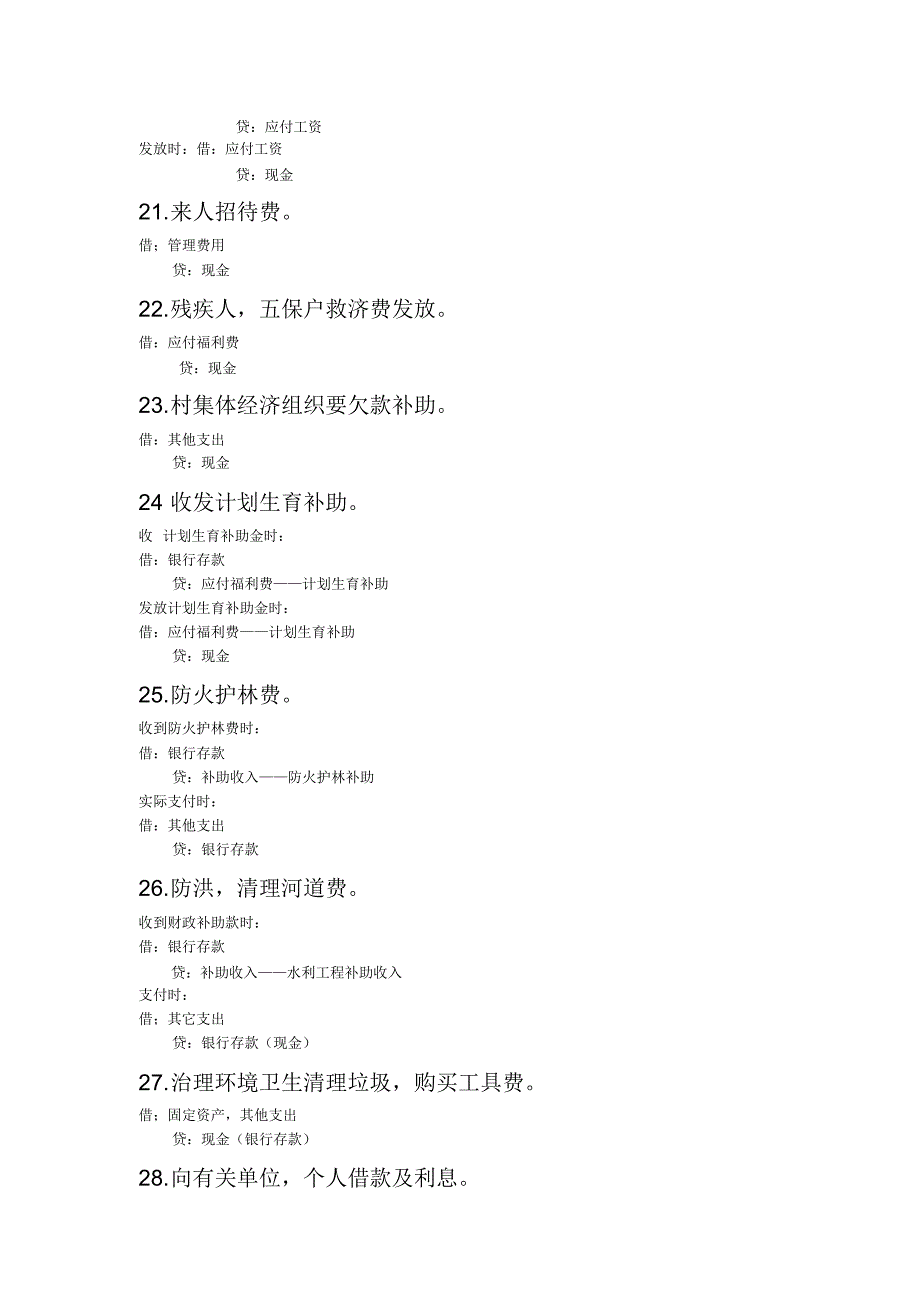 村经济组织日常经济业务会计分录_第4页