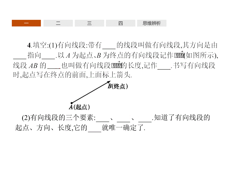 2018-2019学年高中数学（人教a版 必修4）课件：2.1　平面向量的实际背景及基本概念 _第4页