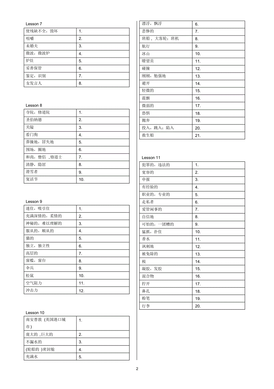 新概念第三册单词表(默写用)_第2页