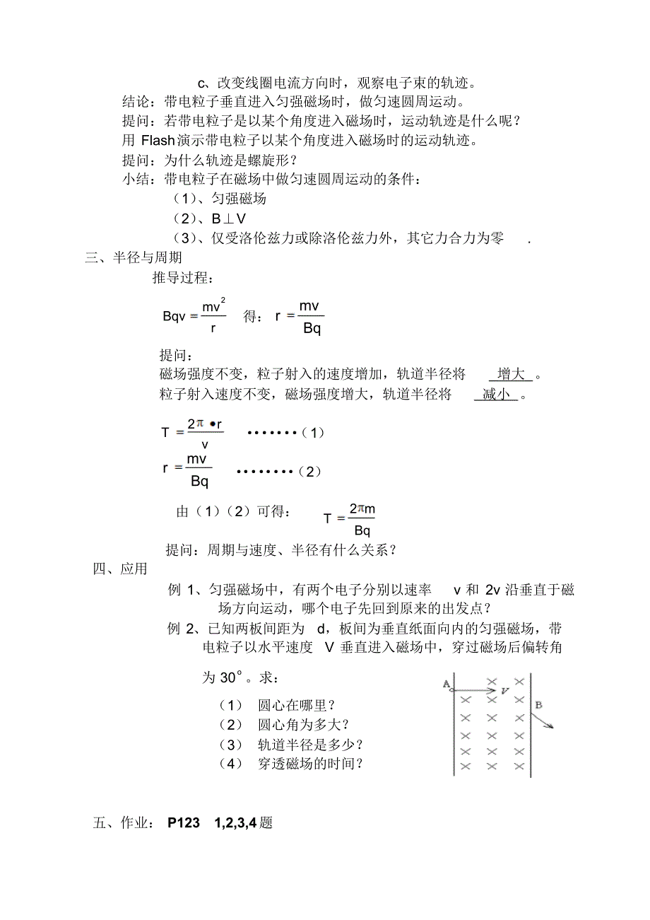 洛伦兹力的应用教案_第2页