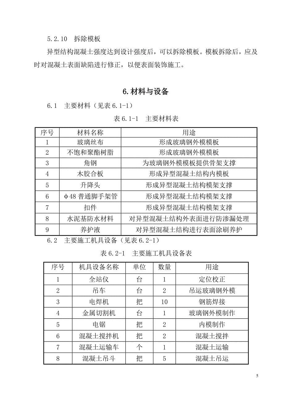 玻璃钢外模异型混凝土结构施工工法[1]_第5页