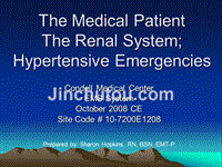 高血压英文ppt精品课件the medical patient the renal system hypertensive 