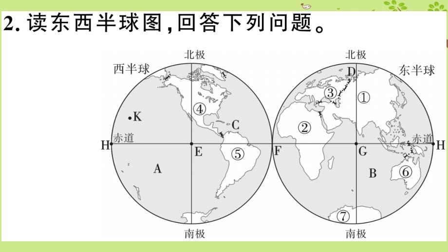 七年级地理上册 期末复习训练 第二章 陆地和海洋习题课件 （新版）新人教版_第3页