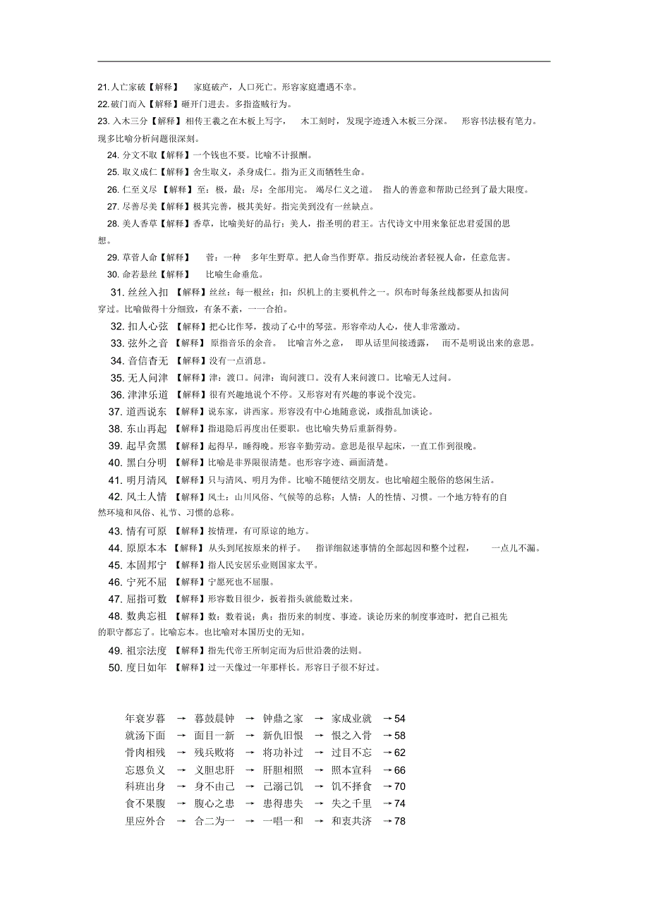 成语接龙1-100(原文加解释)_第2页