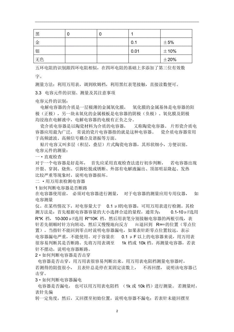 电工实训报告(收音机的制作)_第5页