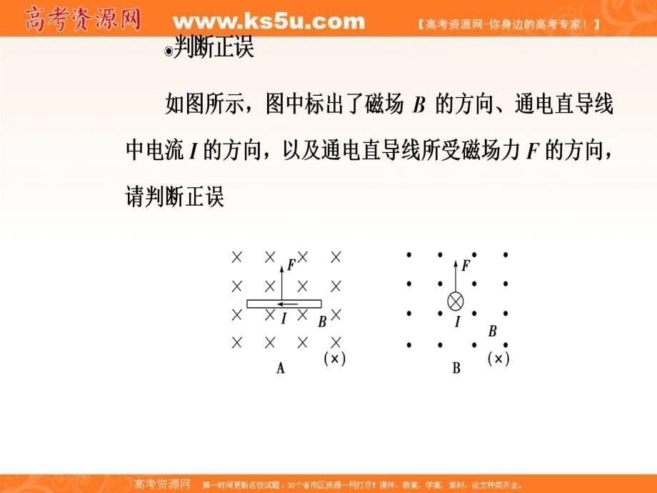 2018秋（粤教版）高中物理选修3-1课件：第三章第三节探究安培力 _第5页