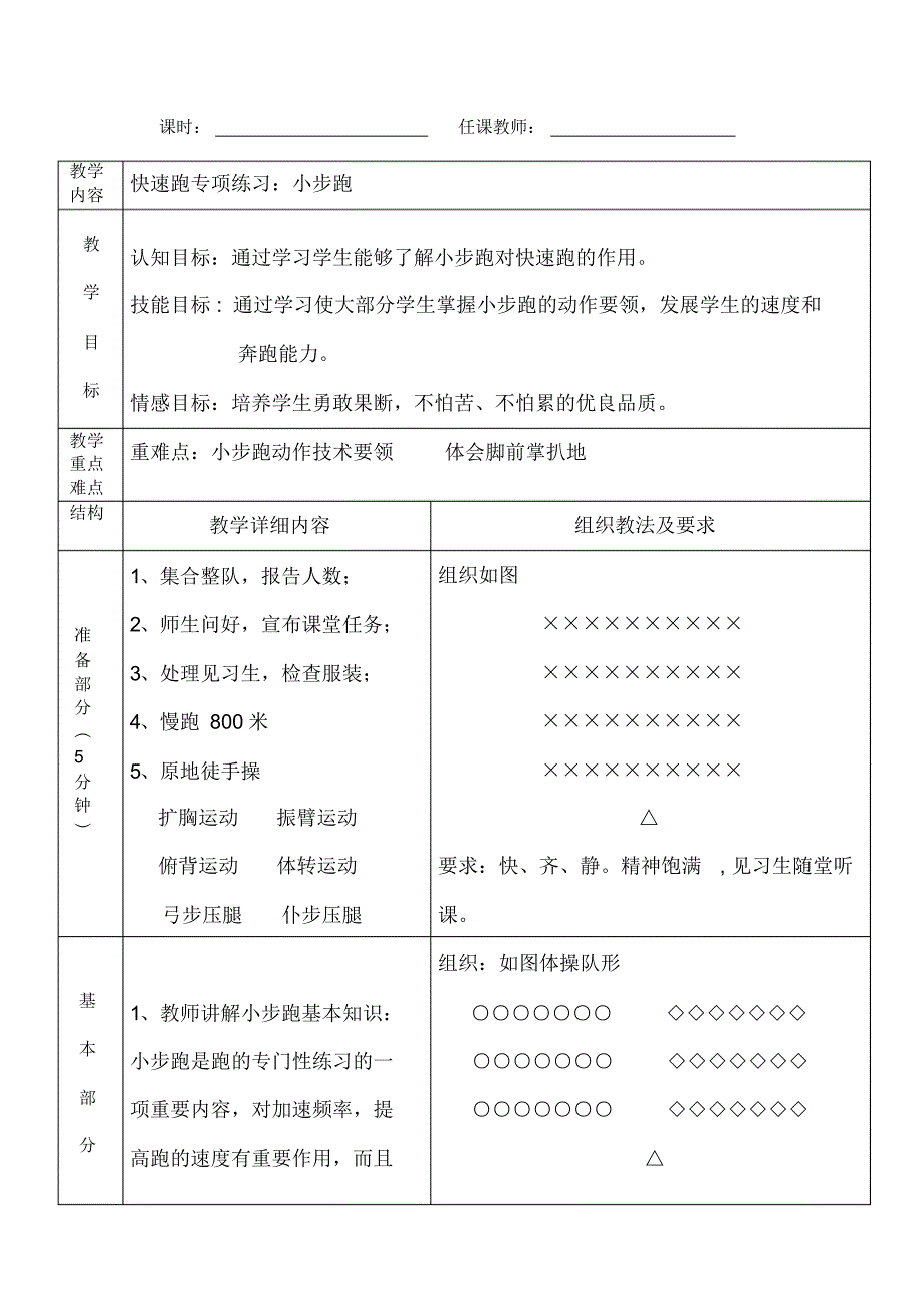 快速跑专项练习：小步跑_第1页