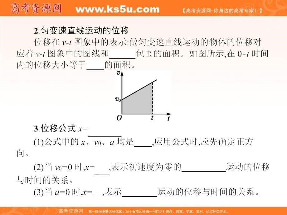 2018新导练物理同步人教必修一全国通用版课件：第二章 3 匀变速直线运动的位移与时间的关系 _第5页