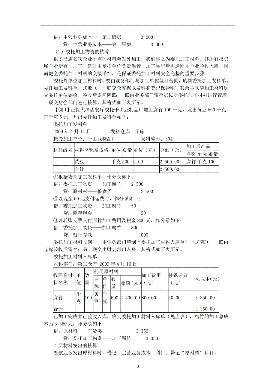 酒店餐饮行业成本核算账务处理精选_第3页