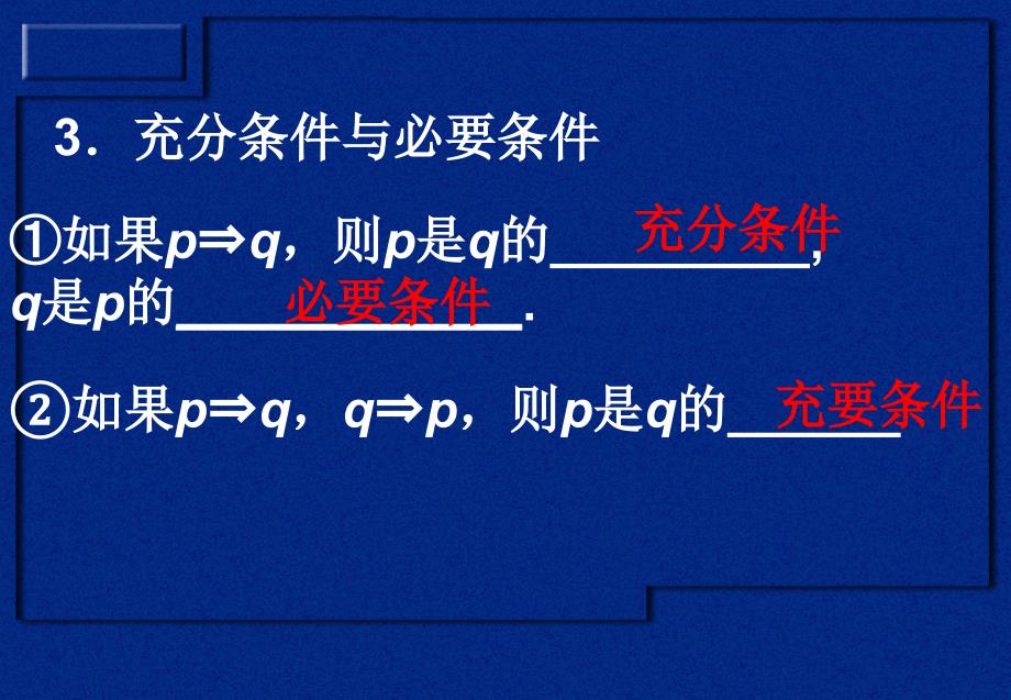 高三数学第二讲命题及其关系充分条件与必要条件ppt课件_第3页