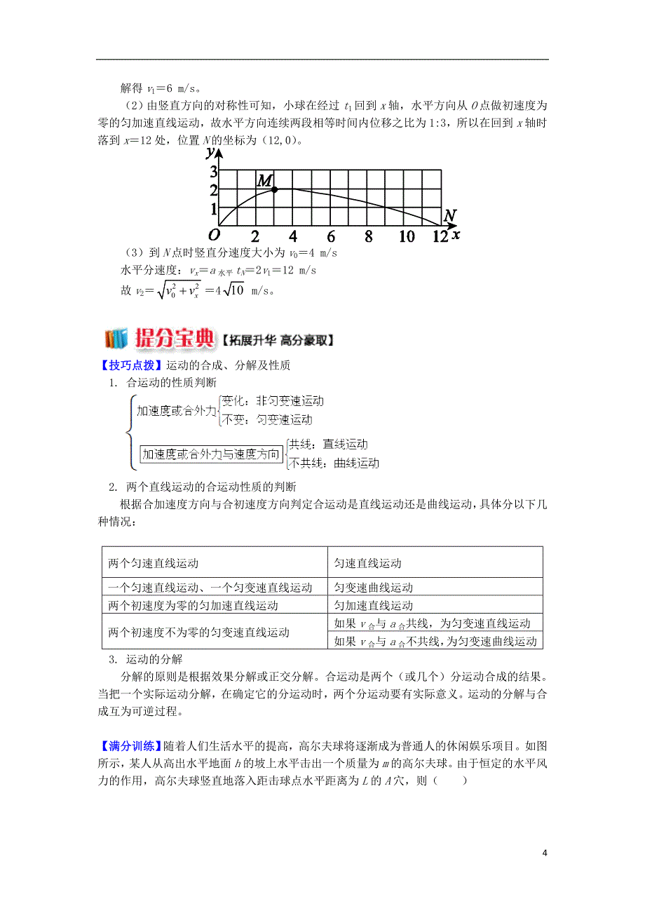 2018高中物理第五章曲线运动第1节剖析运动的合成与分解学案新人教版必修_第4页