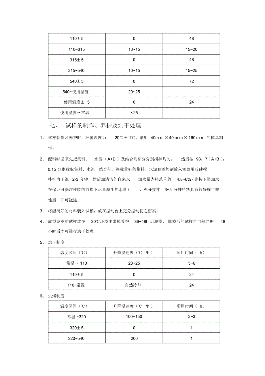 施工说明刚玉浇注料_第4页