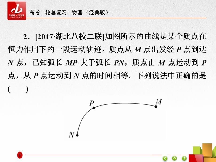 2019届高考一轮复习物理（经典版）课件：第4章　曲线运动　万有引力与航天4-1a _第5页