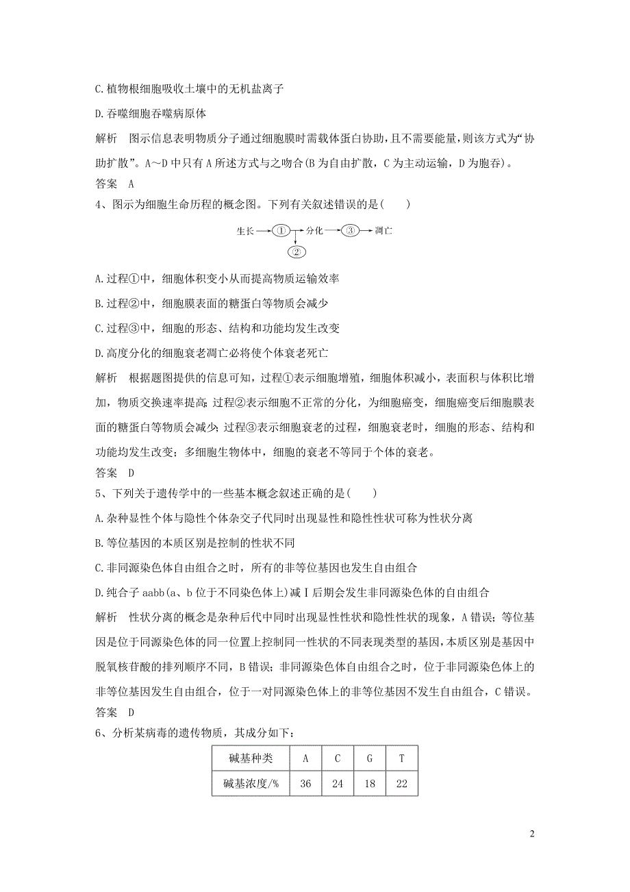 2019年高考生物一轮选练优题（三）（含解析）新人教版_第2页