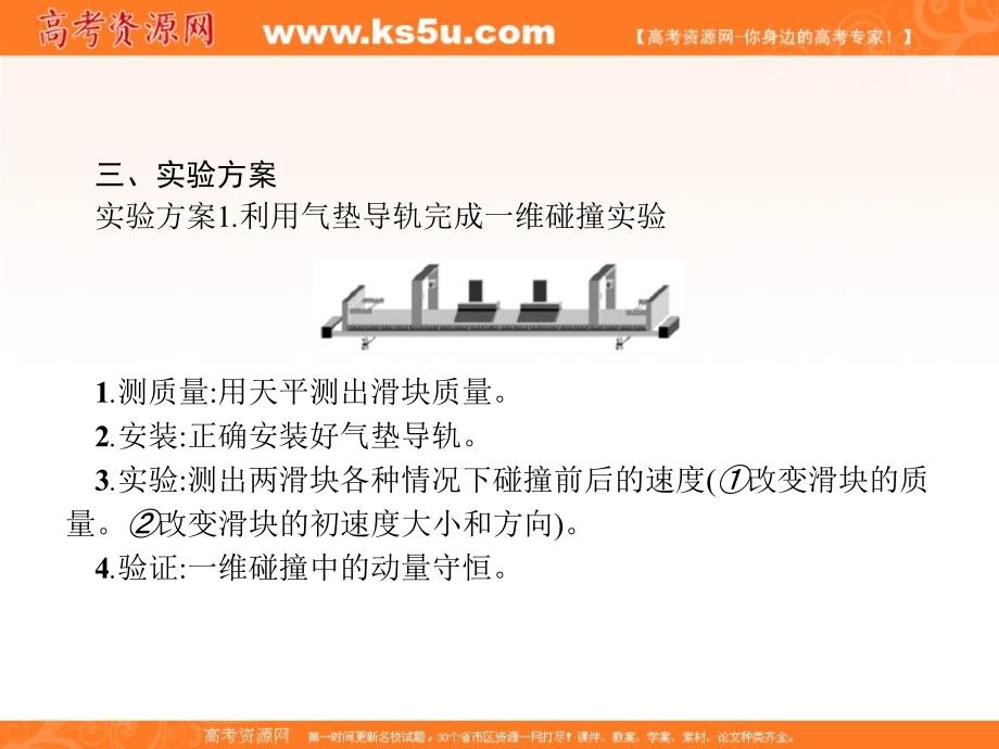 2019届高三物理一轮复习配套课件：6.4实验7　验证动量守恒定律 _第3页