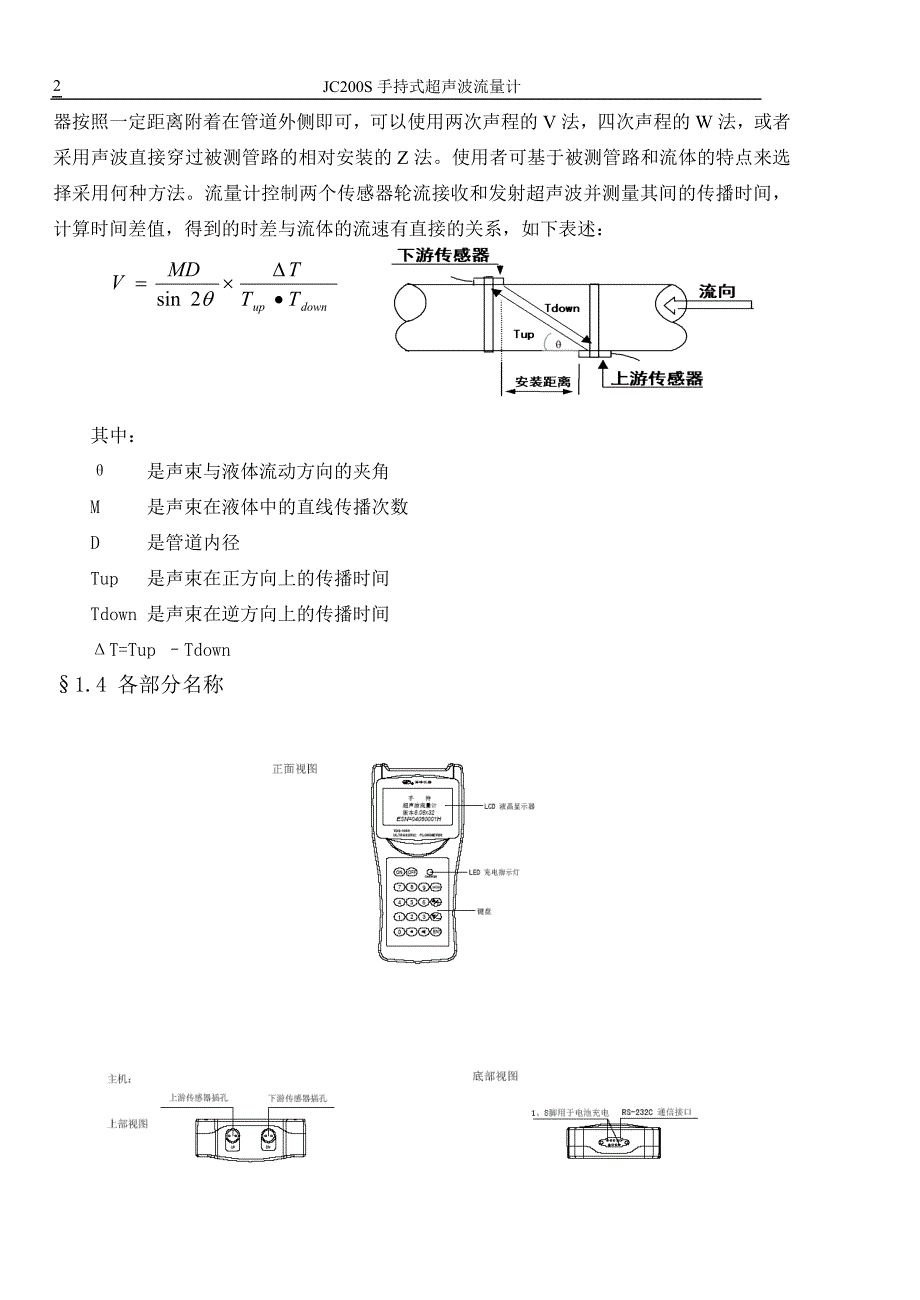 jc200s手持式超声波流量计_第2页