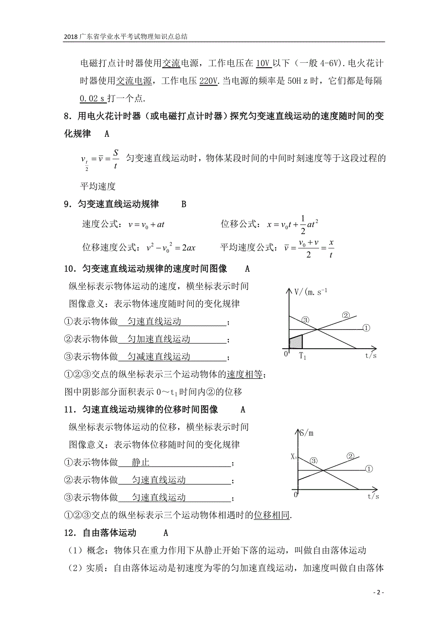 2018广东省学业水平测试物理识点总结_第2页