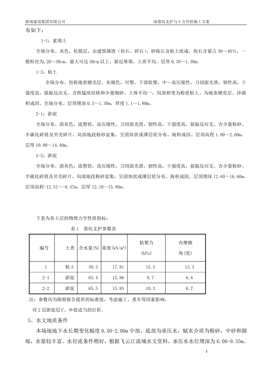 毕业论文(设计)-深基坑土方开挖施工方案1doc_第3页