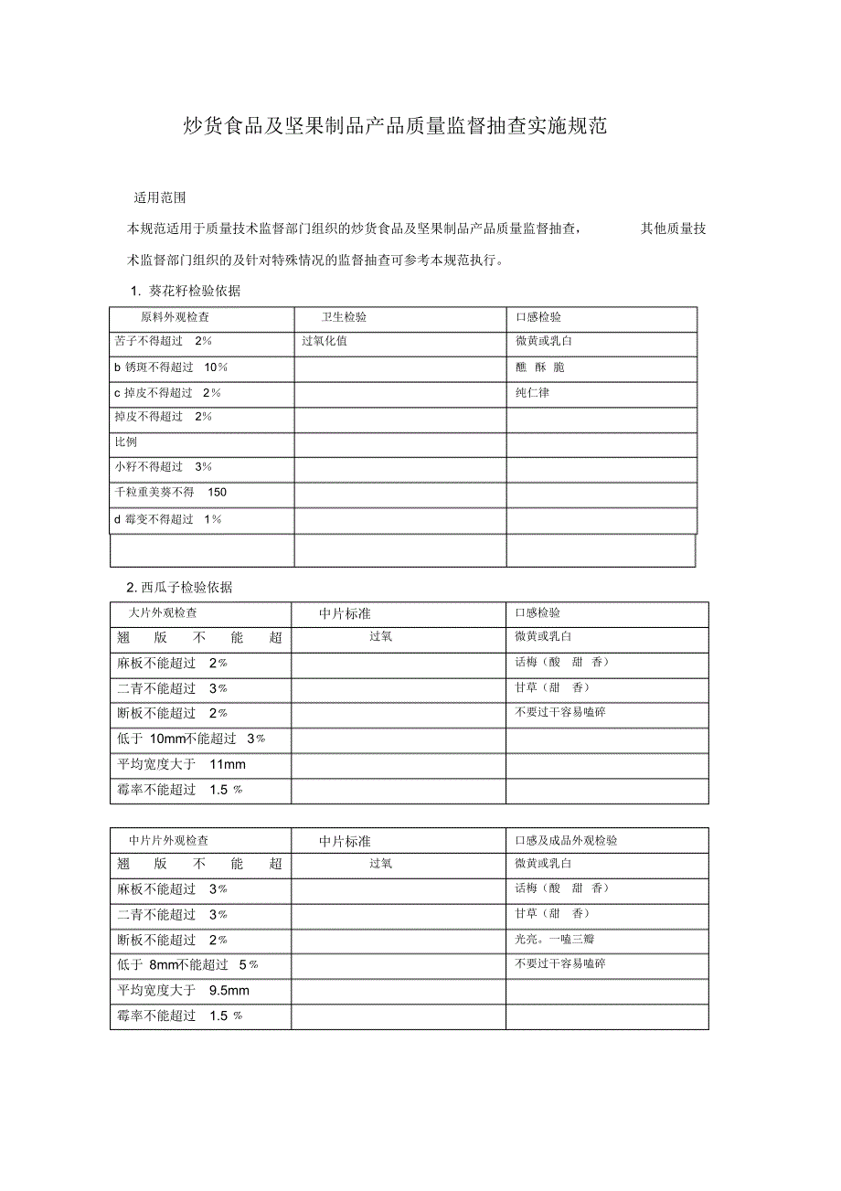 瓜子原料质量检验方案_第1页