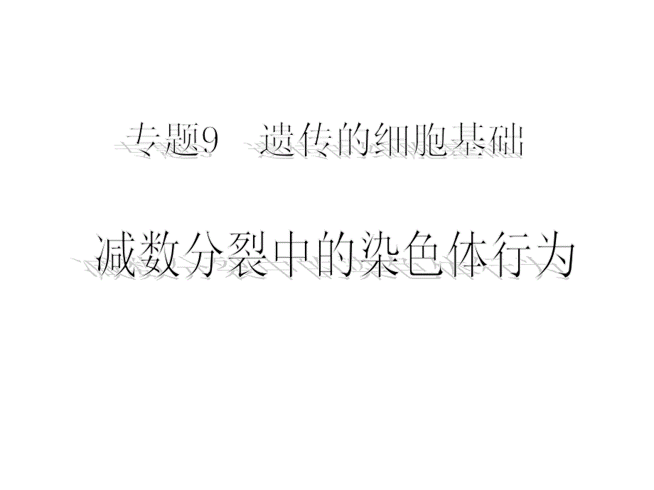 减数分裂五年高考三年模拟编辑课件_第1页