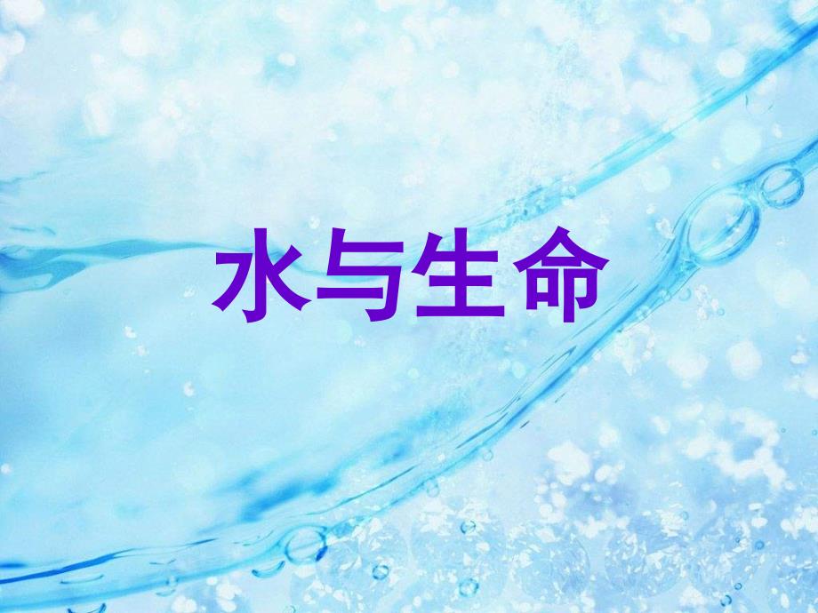 牛津上海版科学六下《水与生命》ppt课件_第1页