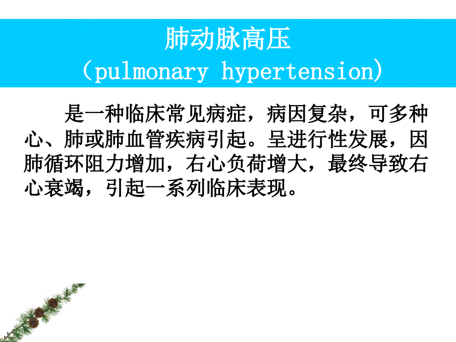 掌握肺动脉高压与慢性肺源性心脏病的概念课件_第3页