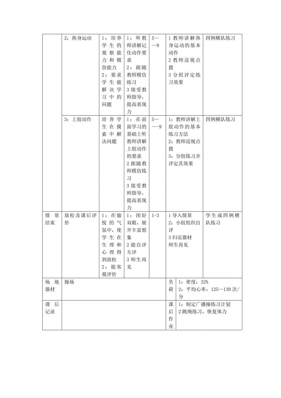 新课程标准初中七年级全套体育教案_第5页