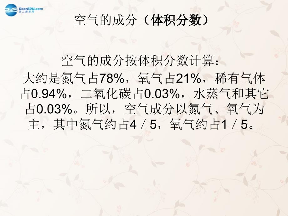 河南省沈丘县中英文学校九年级化学上册_21_空气的成分课件 （新版）新人教版_第3页