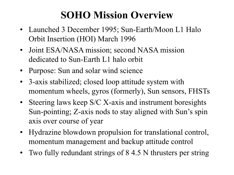 soho mission halo orbit recovery from the attitude soho任务的晕轨道恢复从态度课件_第4页